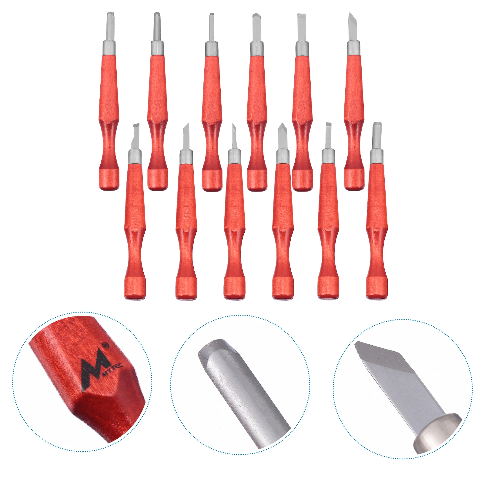 

12pcs Professional Wood Tools Set Hand Carving Knives Woodworking Kit Engraving Cutters Carpenter Marking Knives Durable Wooden
