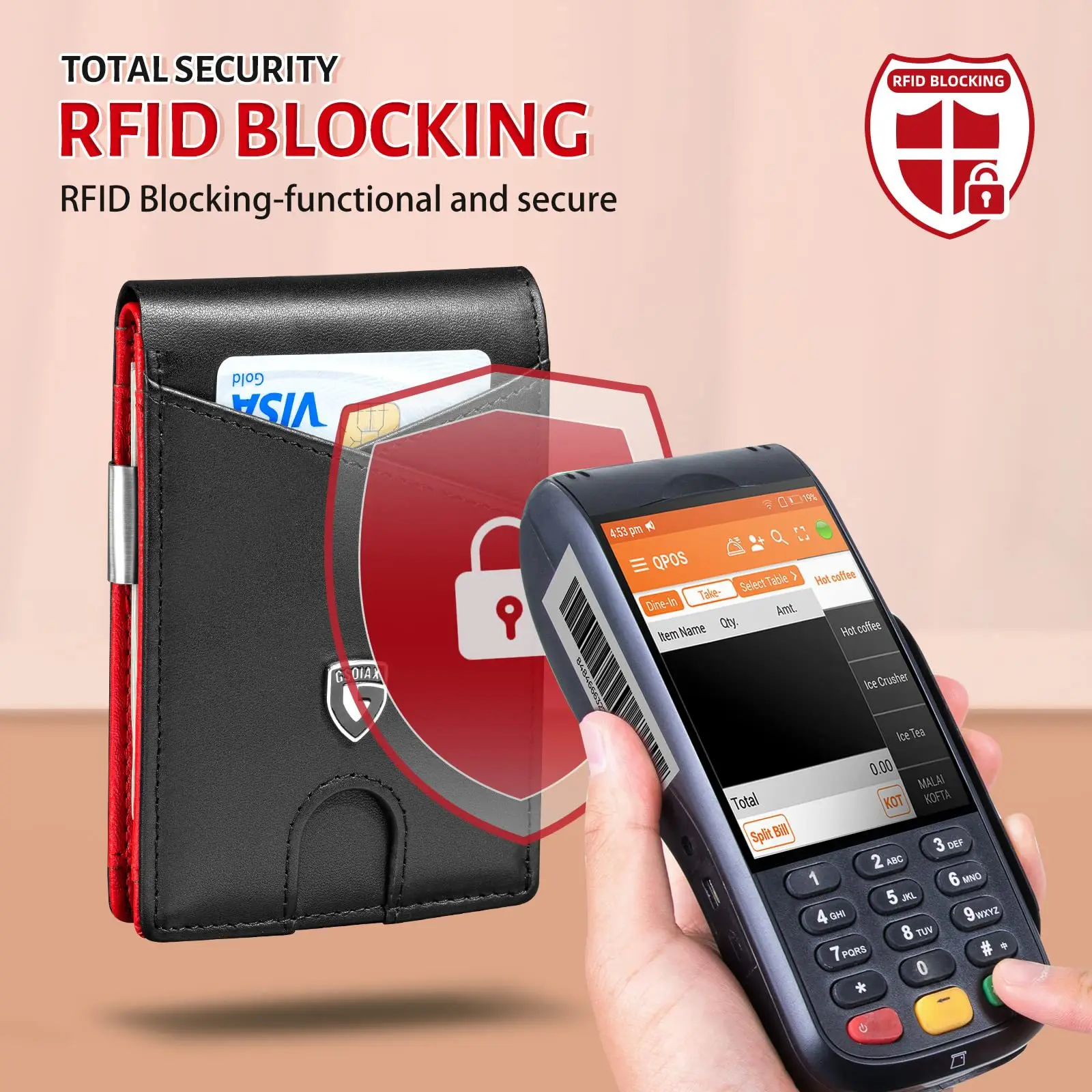 Men's Wallet Card Holder Large Capacity Card Holder Short Money Clip Money Clip rfid Carbon Fiber Wallet Lightweight Design