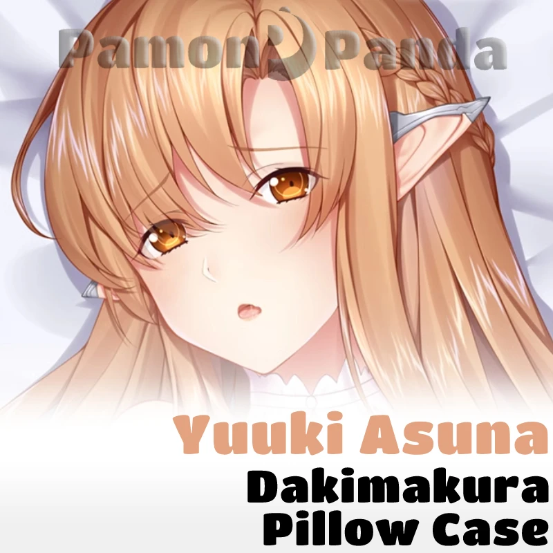 Yuuki Asuna Dakimakura Pillow Cover Sword Art Onine SAO Hugging Cushion Case Pillowcase Full Body Otaku Home Bedding Decor Gift