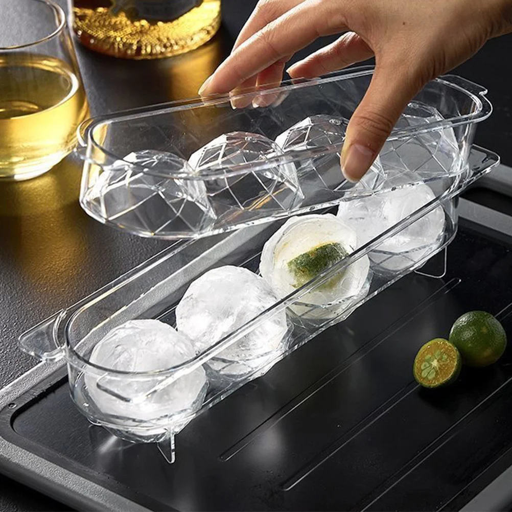 

2Pcs Ice Cube Tray Molds Diamond Shape Clear Plastic for Freezer Whiskey Cocktails Easy Demold Practical Ice Cube Tray