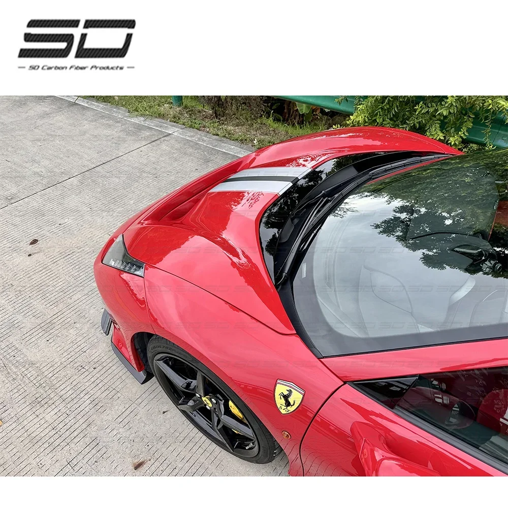 Excellent Fitment Dry Carbon Bodykit Pista Style Front Bumper Rear Bumper Bonnet Side Skirts Rear Spoiler For 488 GTB