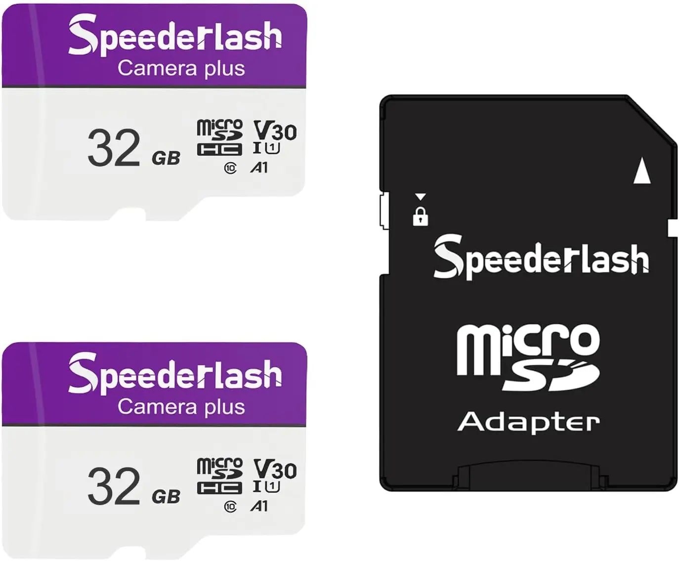32GB 2Pack Micro SD Card, 90MB/s Read, U1 A1, for Camera Phone Drone