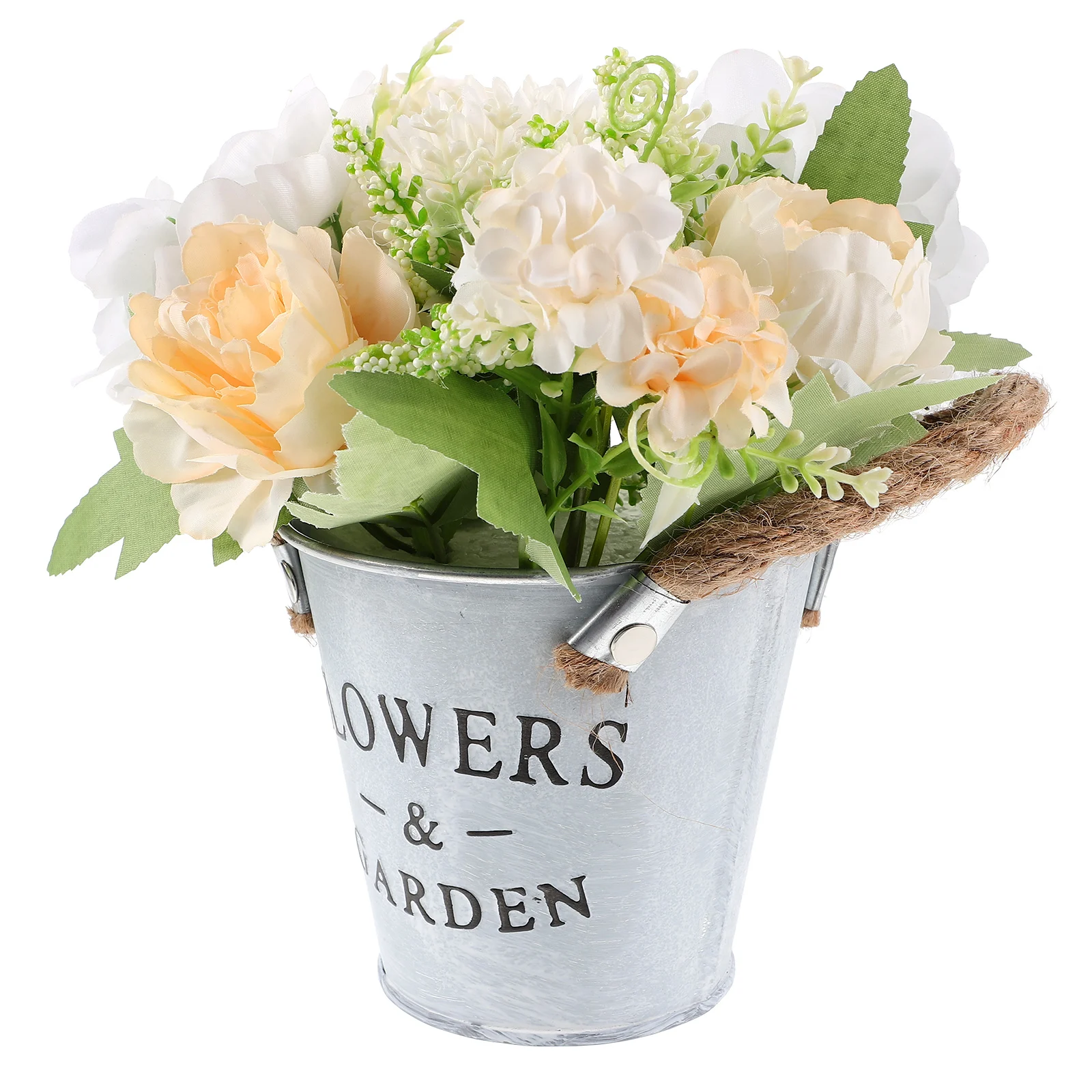 

Artificial Flower Bouquet Pink Rose Hydrangea Potted Fake Flowers Home Decor Floral Centerpieces Table Arrangements Longlasting