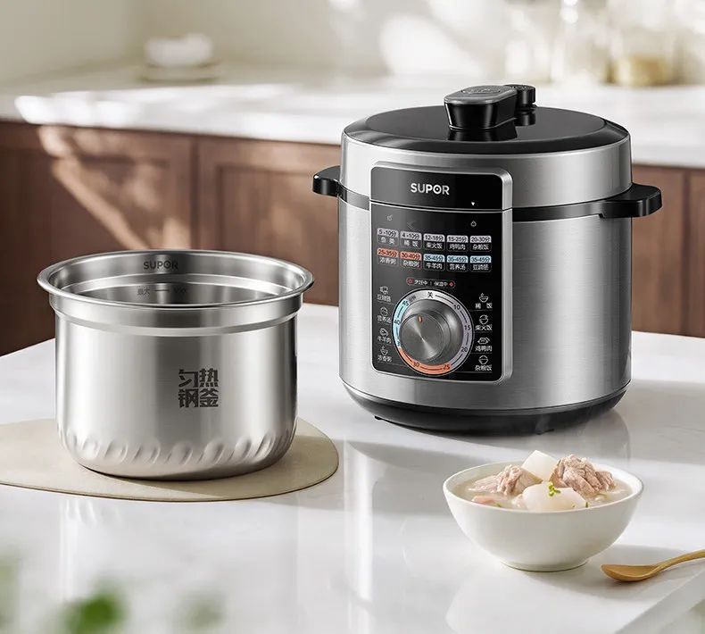 Electric pressure cooker household 6 liters double bile large capacity pressure cooker multi-function rice cooker new