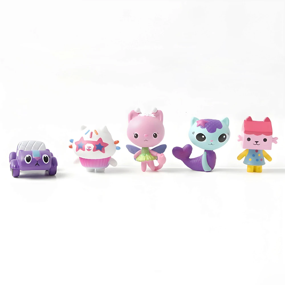 10/13pcs Anime Figure Gab Smiling Cakey Catrat Hug Doll Mercat Cartoon Action Figure Home Decoration Toy Gifts image 6