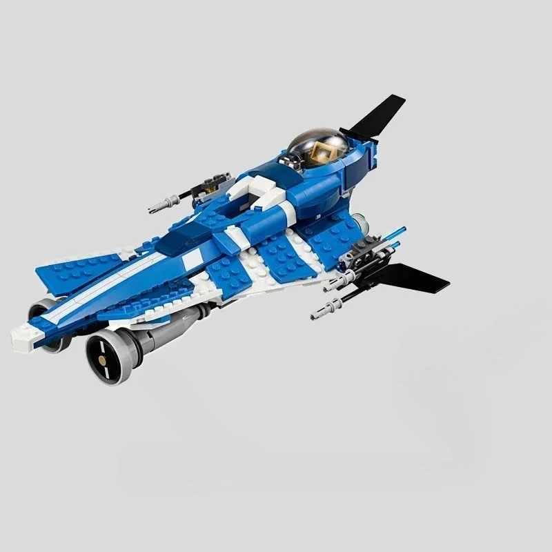 

370PCS MOC Space Starfighter Building Blocks Customizable Aircraft Model Kit for Adults DIY Bricks Pack Toy Boy Gifts