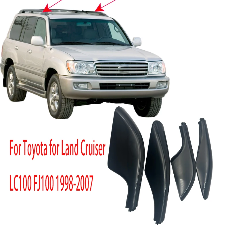 

Roof Rails Rack End Cover Shel Replacement 4pcs for Toyota Land Cruiser LC100 FJ100 1998 -2001 2002 2003 2004 2005 2006 2007