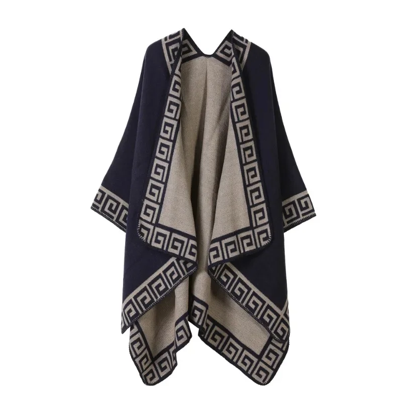 TZTOOZ Women\'s Lace Shawl Scarf Travel Warm Cloak Imitation Cashmere Warm Shawl Autumn and Winter European and American Fashion