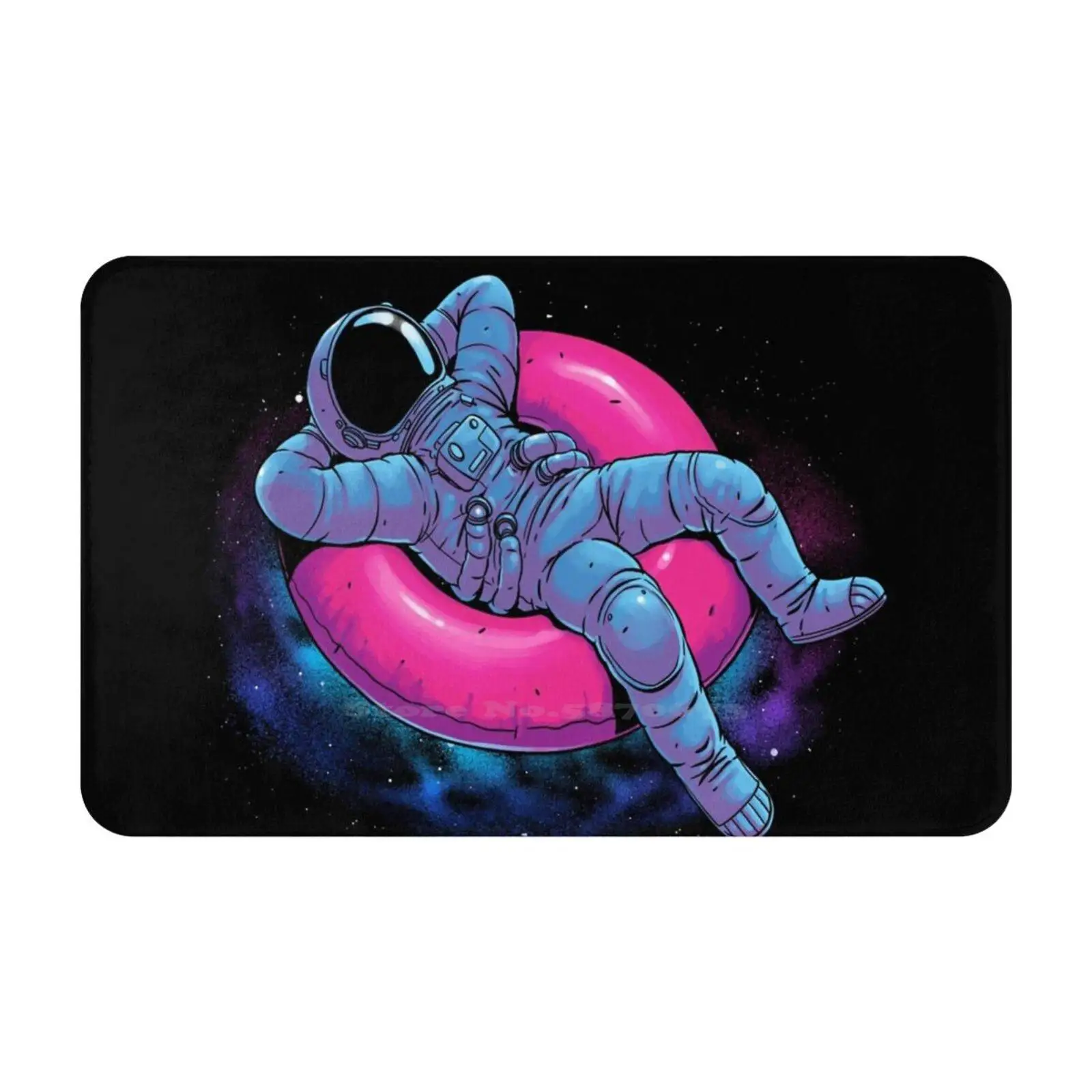 Floating Dream Soft Cushion Car Home Carpet Door Mat Spaceman Nebula Dreaming Fantasy Floating Stars Slow Air Water Colors