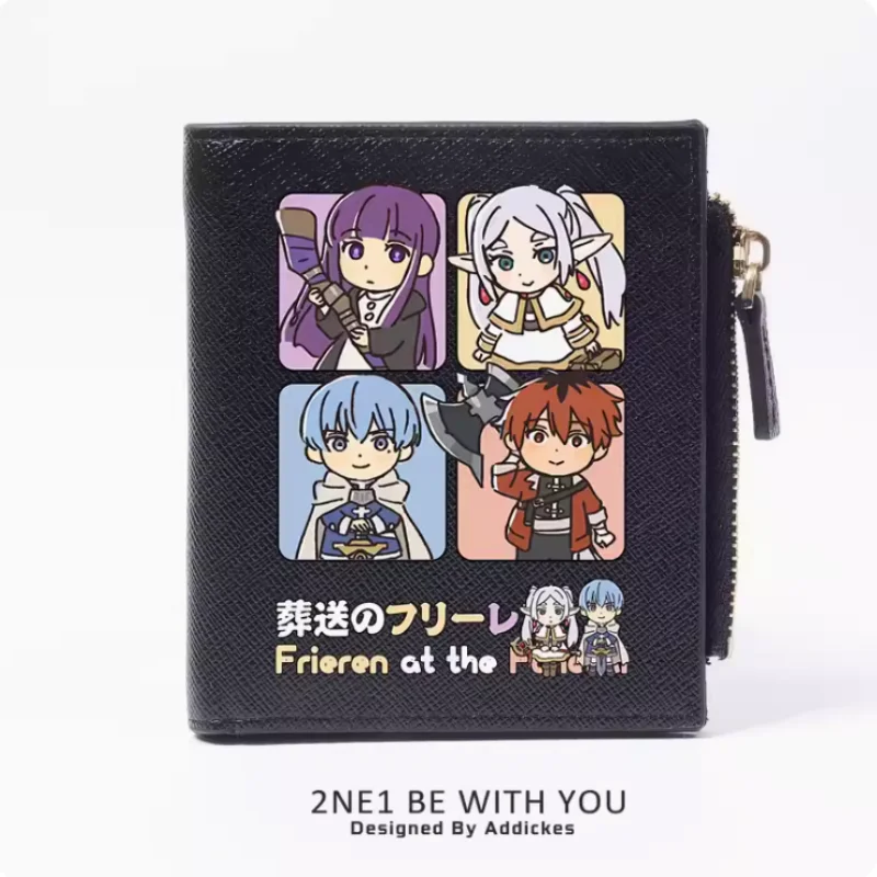 Anime Frieren at the Funeral Fashion Wallet PU Purse Card Coin Zipper Money Bag Cosplay Gift B372