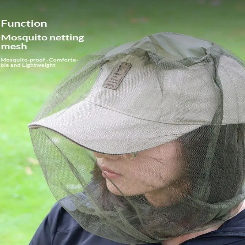 1/2/3Pcs Outdoor Mosquito Proof Sun Hat With Breathable Mesh Lightweight Fabric For Camping Hiking Fishing