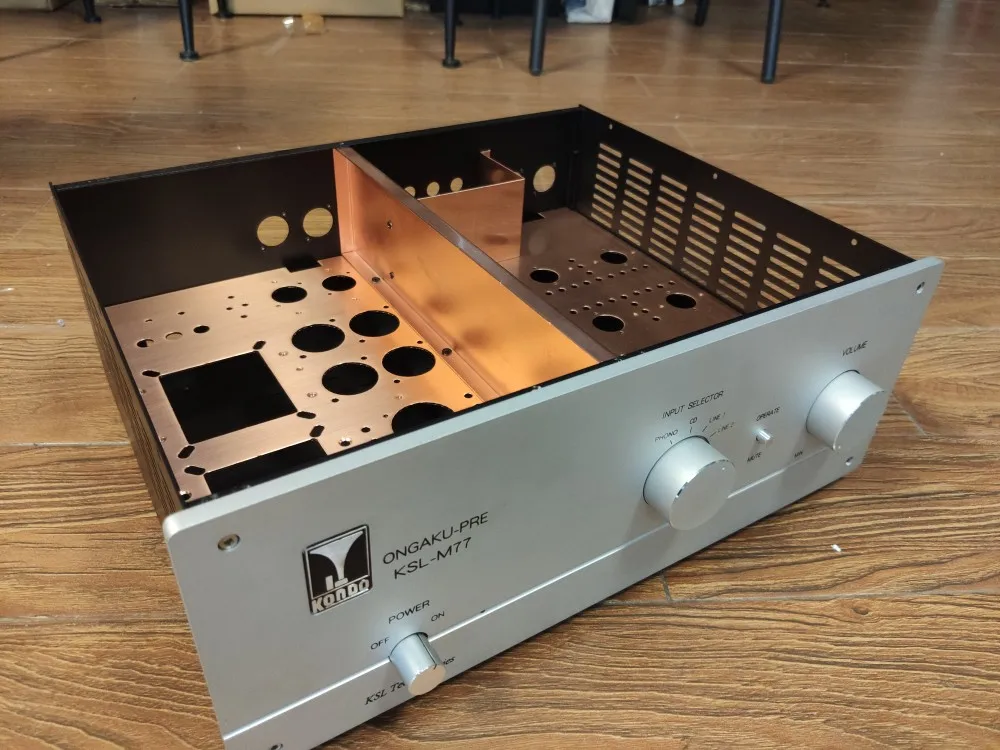 

M77 Tube Preamplifier Case Fever shed amplifier Machine DIY Box Preamp Chassis 430x160x330mm