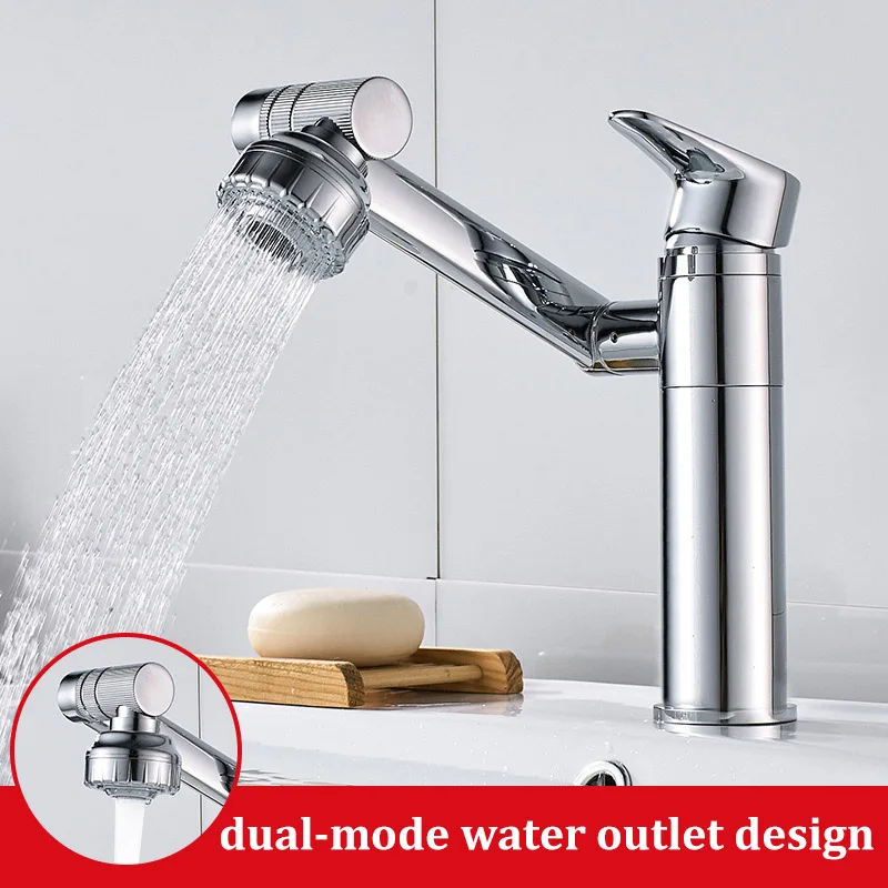 

High Quality Stainless Steel Basin Faucet Universal Multifunctional Hot and Cold Dual-use Bathroom Wash Basin Faucet