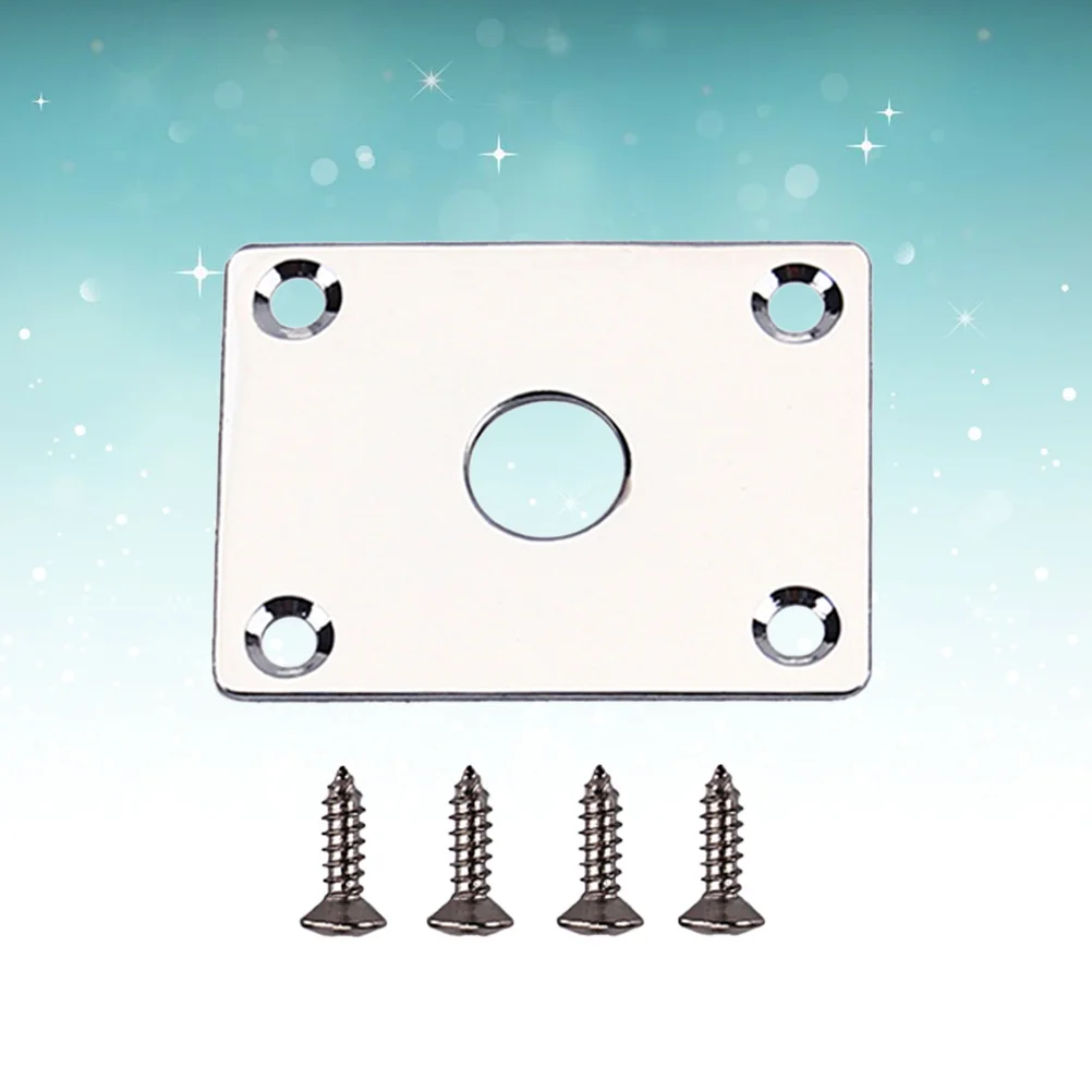 

1 Set Silver Gt103 Style Jack Plate For Guitar Bass Output Input Socket Chrome Plated Replacement Parts Suitable Most Electric