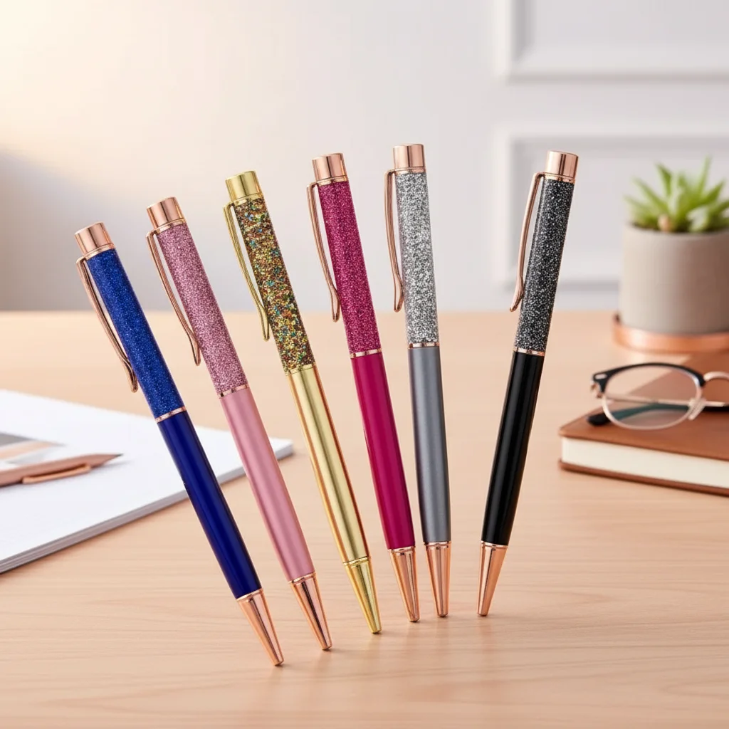 

Metal Ballpoint Pens for Office Birthday Gifts Stylish Stationery Set Fine Point Writing 1 Piece
