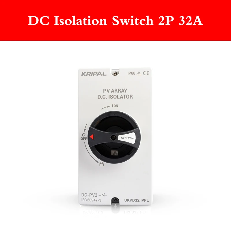 Kripal DC Solar Switch 4P 1200V 32A IP66 Photovoltaic Disconnector switch For Solar System WIth TUV CE