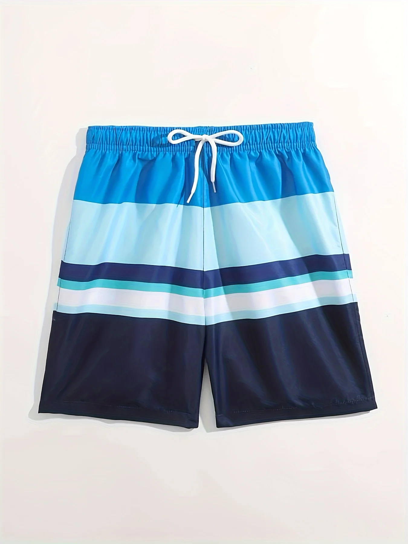 

Kids' Quick-Drying Lightweight Striped Beach Shorts, Seaside Vacation Outdoor Casual Shorts Men Swimming Shorts