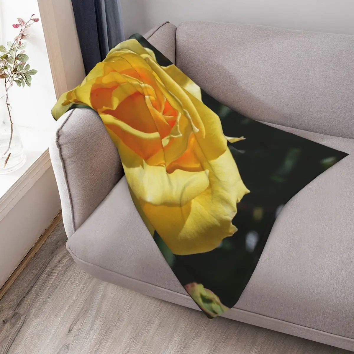 الوردة الصفراء رمي بطانية هدايا عيد الميلاد بطانيات الأربعاء لبطانيات السرير لبطانيات الأرائك