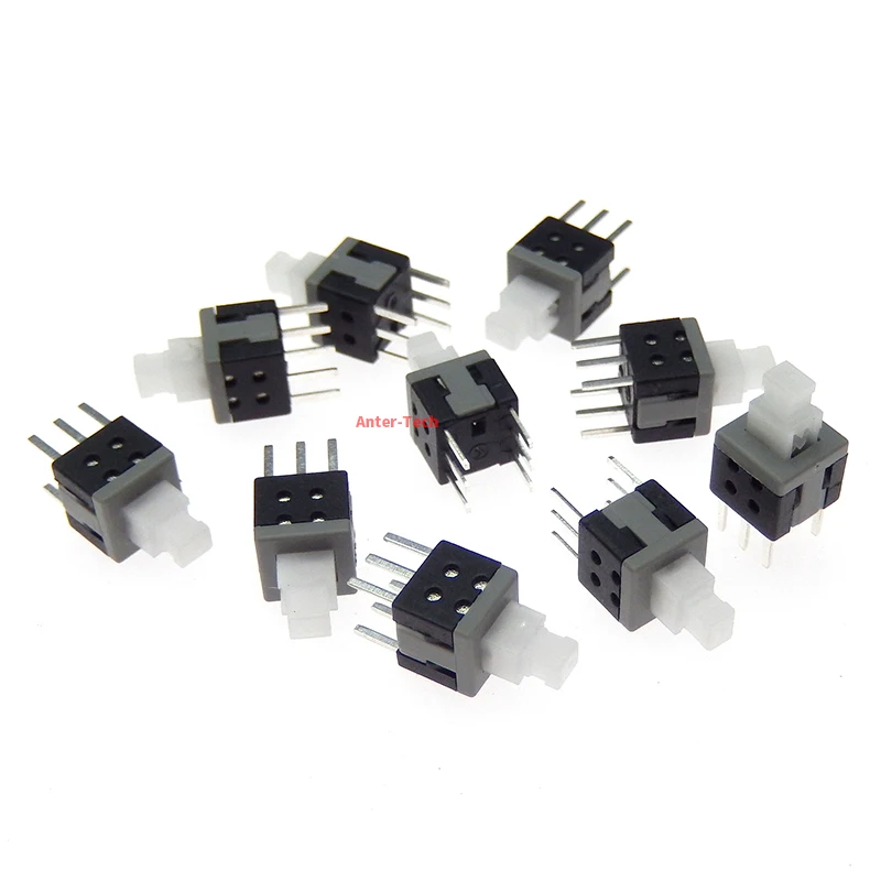 10PCS/LOT 5.8x5.8 7x7 8x8 8.5x8.5mm Self Locking / UNlock Push Tactile Power Micro Switch 6 Pin Button Switches