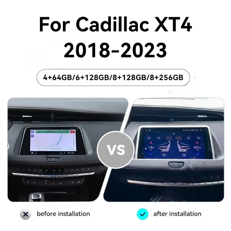 

Экран Android для Cadillac XT4/5/6 CT4/5/6 2018-2023 Автомобильный радиоприемник с Bluetooth Carplay Мультимедийный плеер Стерео головное устройство