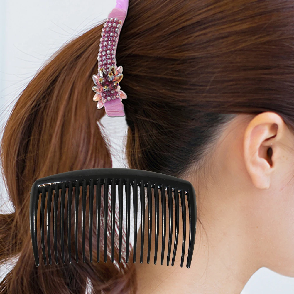 

10 PCS Hair Comb Set Black Plastic Wide Teeth Flexible Detangle Thick Curly Smooth Daily Use Scalp for Styling