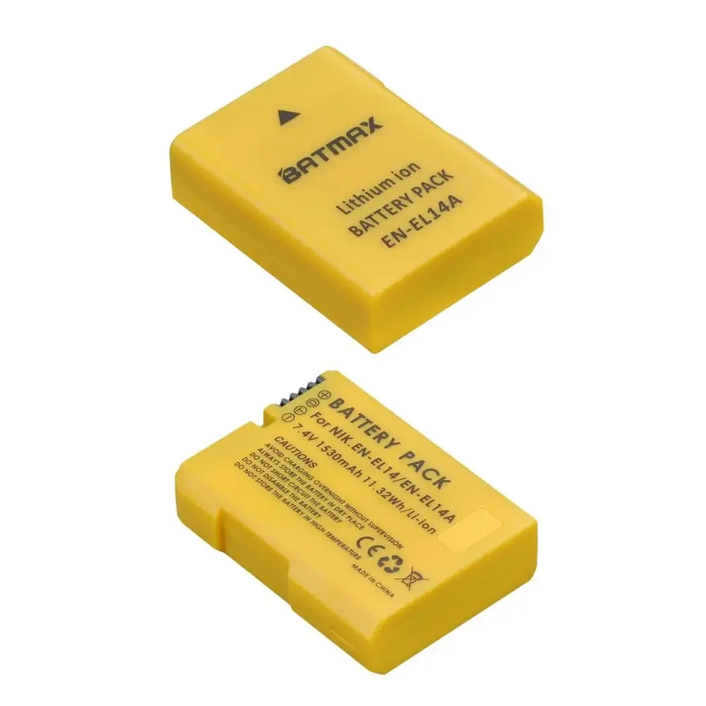 Two New Reusable 1530mah En El14 En El14 En El14a Batteries Are Suitable For Nikon P7800 Models P7100 D3400 D5500 Mh 24