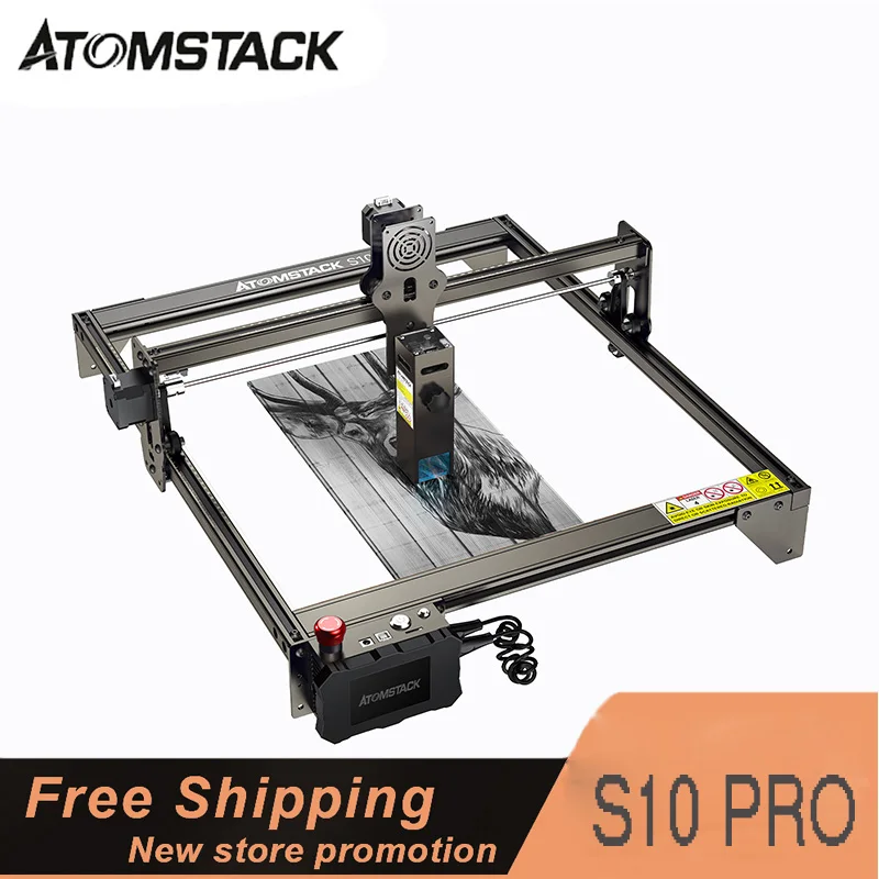 ATOMSTACK S10 Pro CNC Laser Engraver Cutting Machine Ultra-thin Real 10W Laser Fixed-Focus 410x400mm High-Energy Eye Protection