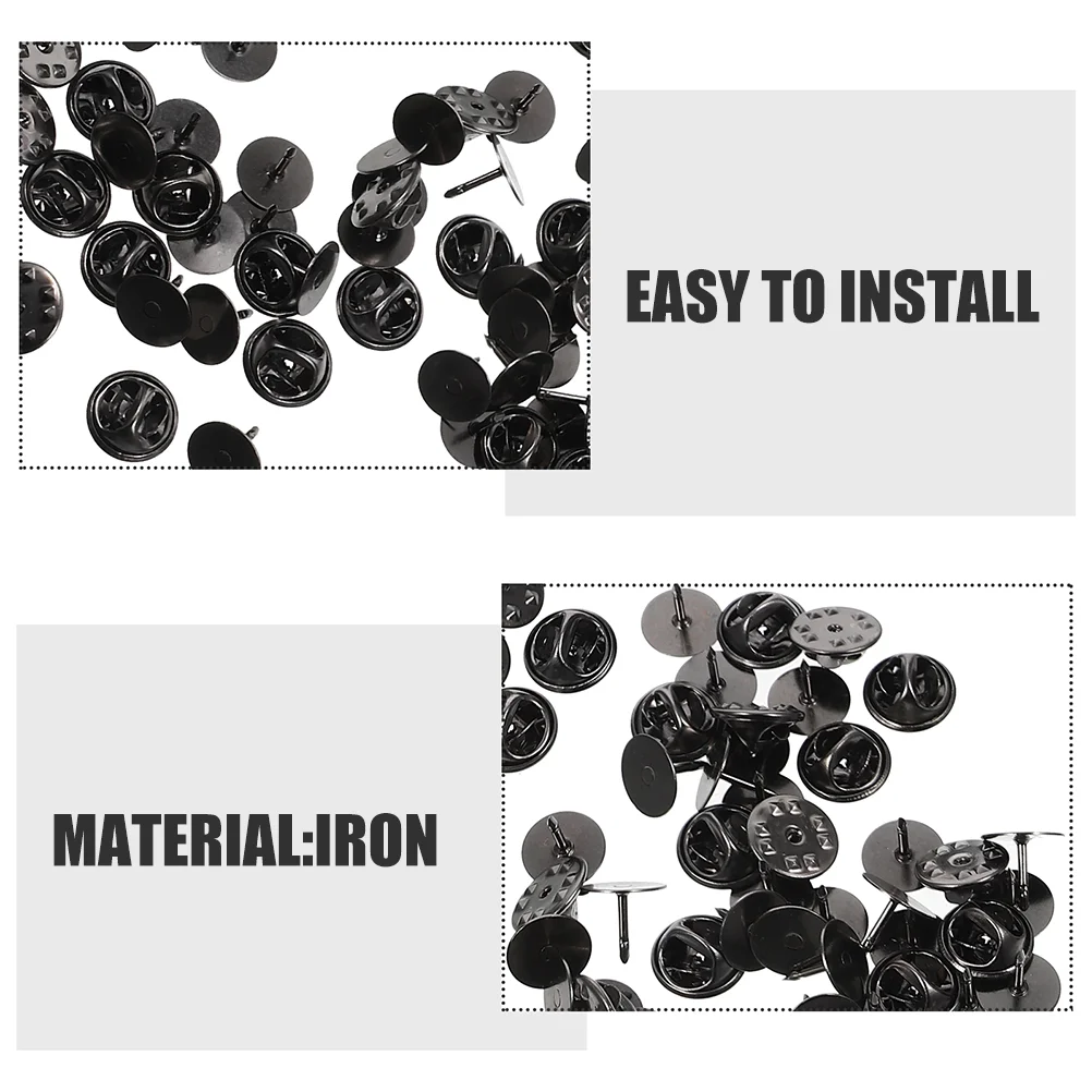 50 set di accessori per cappelli in oro rosa, fermagli per fermacravatta, distintivi, bavero, gioielli, forniture artigianali, frizione