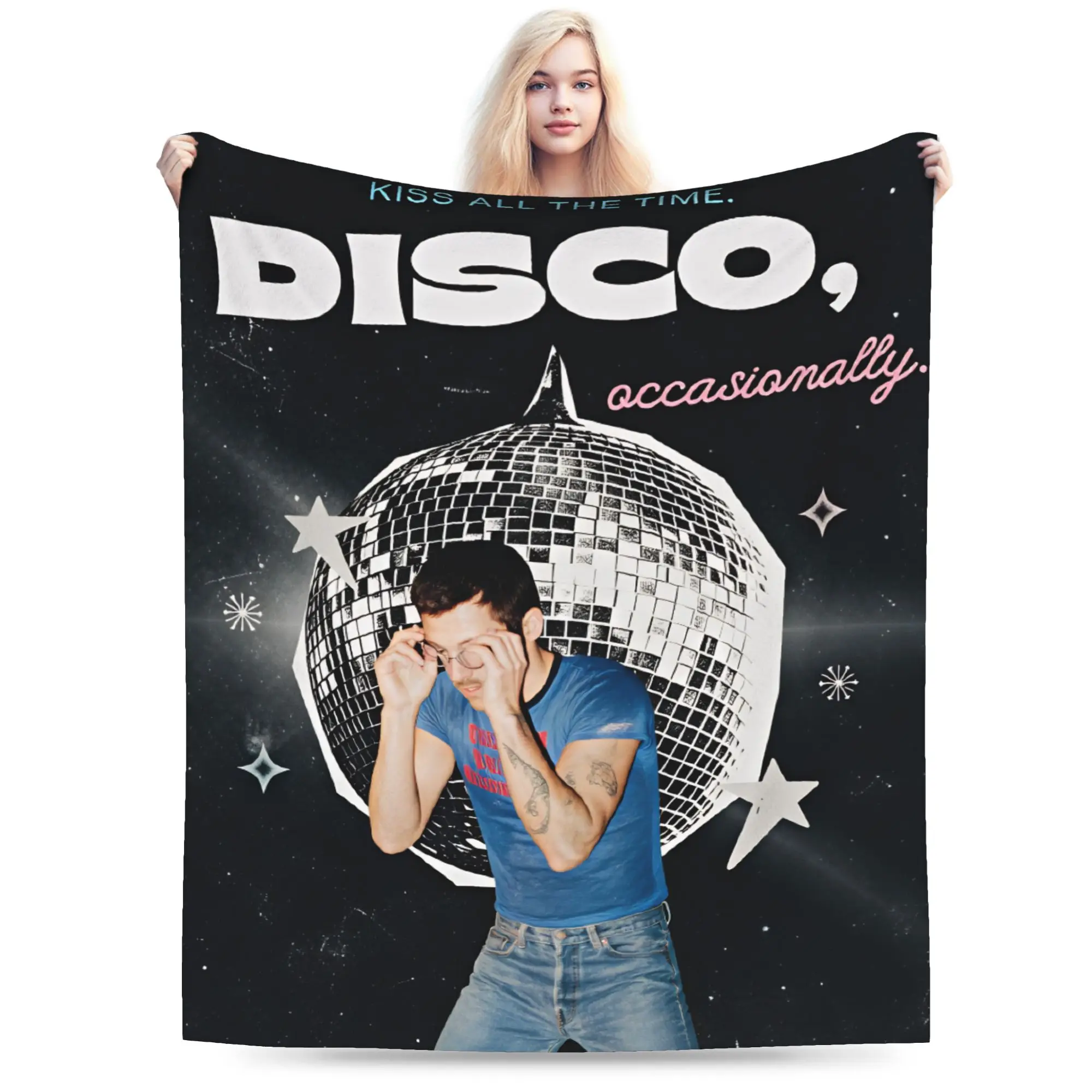 Harrys S-Styles Kiss Al the Time Flannel Blanket Girl  Comfortable Throw Blanket Winter Bedroom Bedspread Sofa Bed Cover