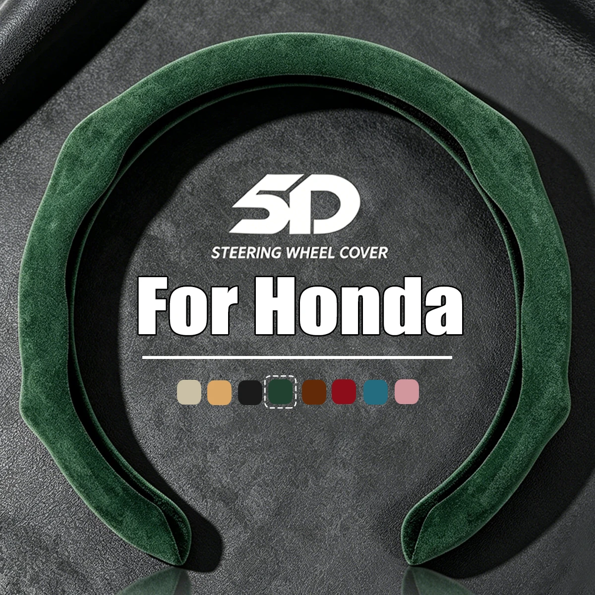 Capa de volante de carro em couro camurça antiderrapante, capa reforçada para honda civic fit accord crv hrv jazz odyssey, acessórios para carro