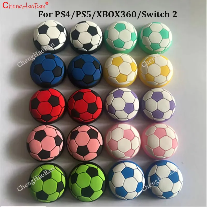 

ChengHaoRan 2PCS Soccer Shape Silicone Joystick Caps For Switch 2 PS4 PS5 XBOX360 Gamepad Controller Anti Slip Protective Cap