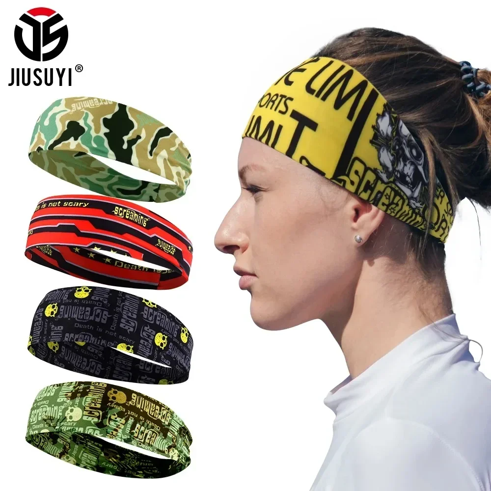 Elastic Sport Headband Fitness Yoga Sweatband Outdoor Gym Running Tennis Basketball Ski Breathable Hair Bands Men Women Fashion