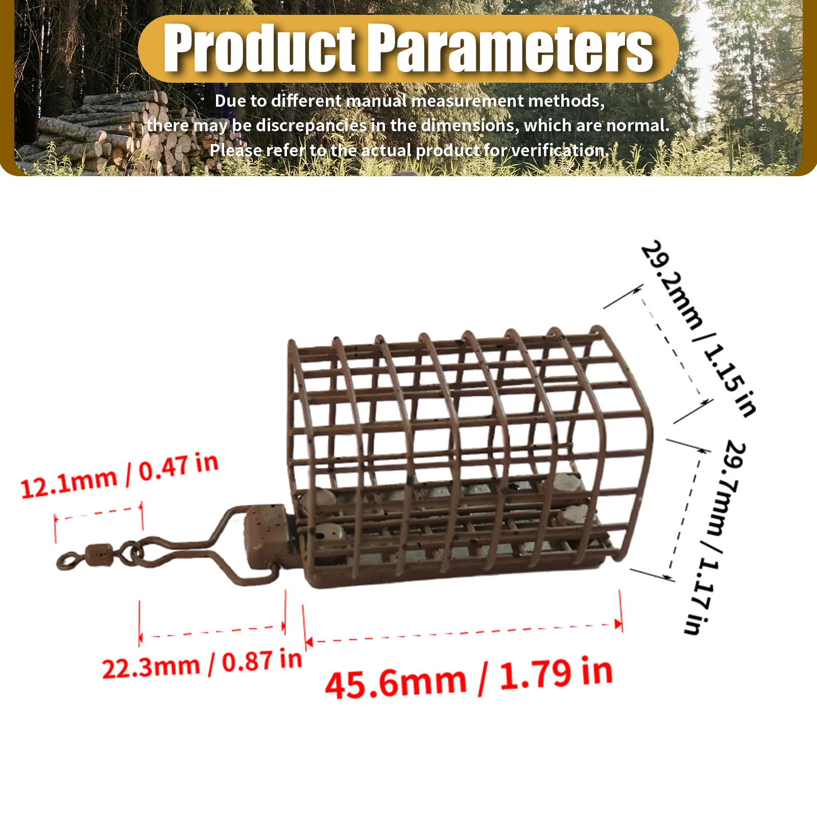 قفص طعم تغذية صيد سمك الشبوط من يوتو، الوزن: 30 جرام/40 جرام/50 جرام/60 جرام، توصيل دقيق للطعم، مصنوع من مواد قوية #2