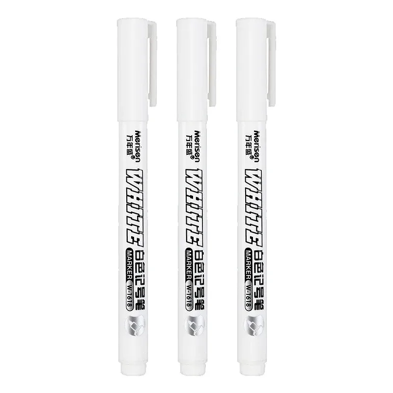 1/2/3/4/5 Stück weiße Markierungsstifte, 2,0 mm, ölig, wasserfest, weiß, DIY-Graffiti-Skizziermarker, Schreibwaren, Schreibbedarf, Schulbedarf