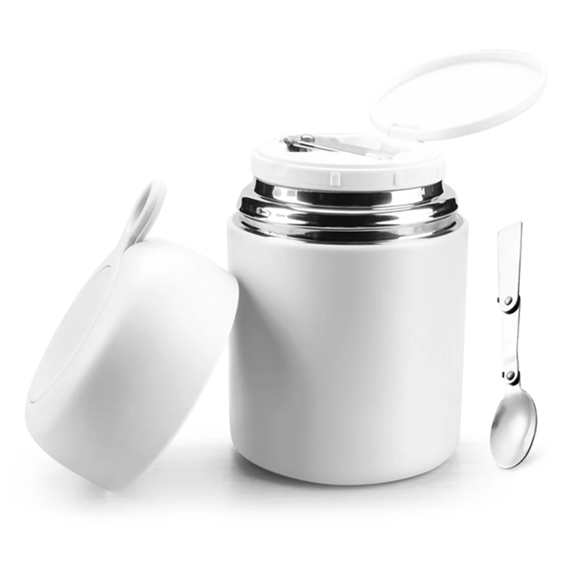 

Thermal Jug For Hot Food-Insulated Food Jar With Foldable Spoon , Leak Proof Food Thermal Jug For Kids Adults