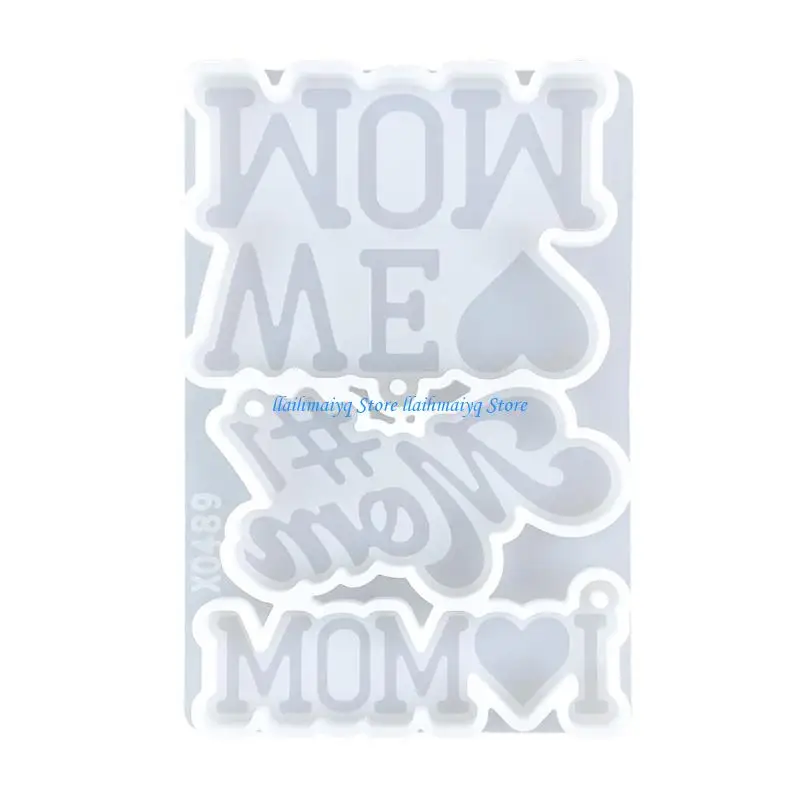 

573B Pendant Moulds Mother's Day Theme Keychains Molds Suitable for Art Classes
