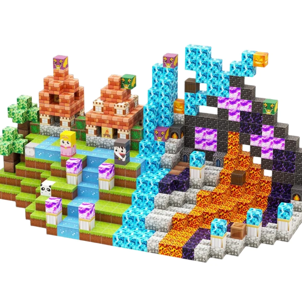 ของเล่นแม่เหล็ก ของเล่นปริศนาสร้างสรรค์พร้อมตัวละคร บล็อกตัวต่อ ABS เหมาะสําหรับการก่อสร้างและการสร้างสรรค์ เหมาะเป็นของขวัญ