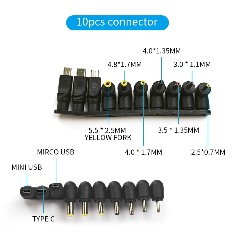 DC JACK Adapter Plug Female Connector 5.5MM*2.1MM Elbow Travel Plug Converter 5.5MM*1.7MM 3.8*1.35MM 4.0*1.7MM Micro USB Socket