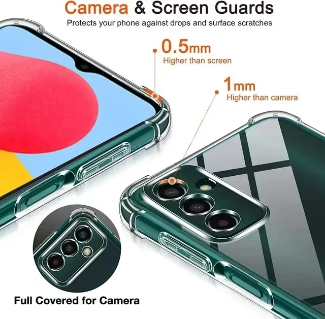 Dicke, stoßfeste, klare Hülle für Samsung Galaxy A16 A26 A36 A56 A06 A05 A05S A15 A25 A35 A55 4G 5G Cover Weiche Silikonhülle – Detail 4