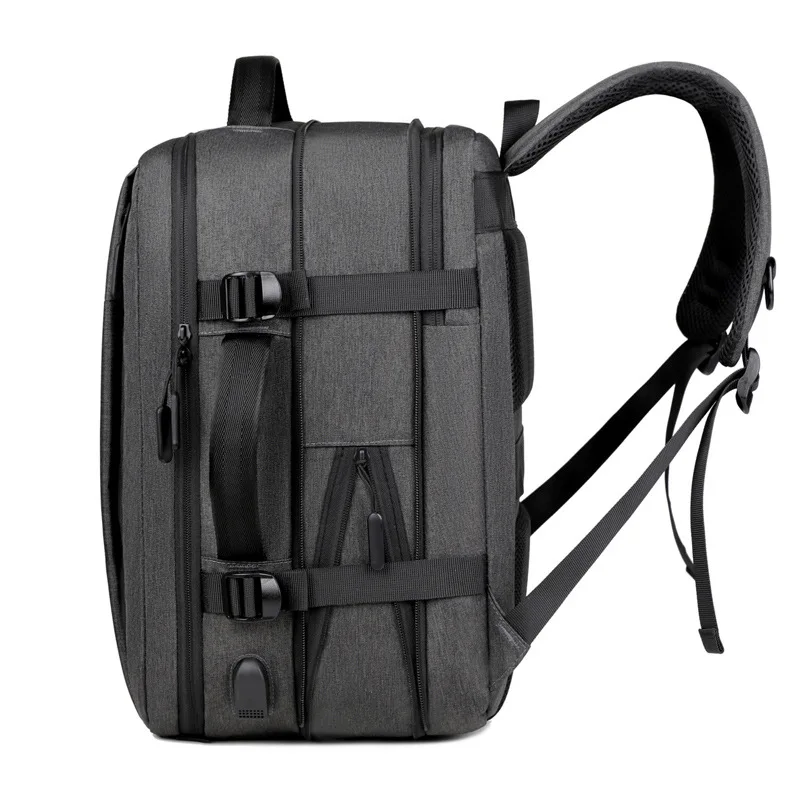 Sac à dos de voyage pour homme, sac à dos d'affaires, sac USB extensible, grande capacité, ordinateur portable 2024, étanche, mode scolaire, 15.6