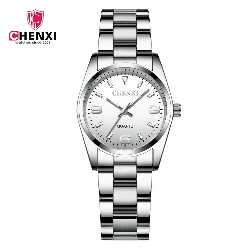 CHENXI Fashion Women's Watch New Stainless Steel Waterproof Wrist Watches For Women Casual Simple Quartz Ladies Watches Luminous