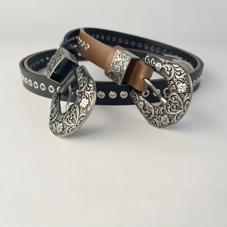 المرأة خمر جلد طبيعي مصمم مشد الإناث Cummerbund معطف حزام فستان Decration حزام ضيق J838