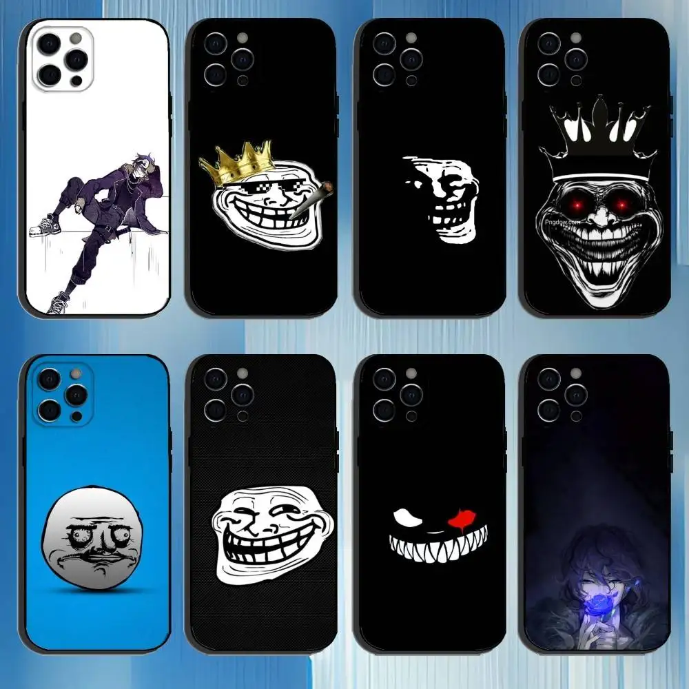 

T-Trollfaces Comics Memes Phone Case For iPhone 16,15,14,13,12,11 Plus,Pro Max, Others Soft Black Cover
