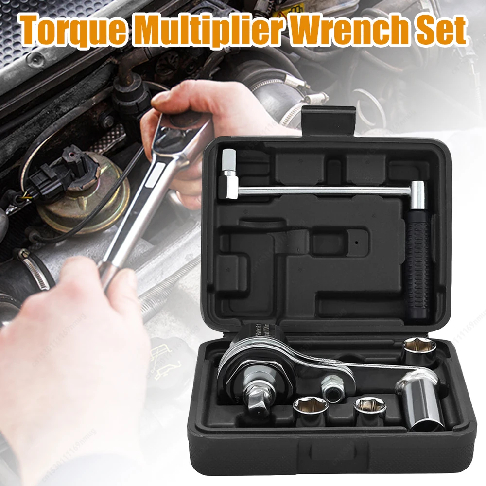 

Chrome Vanadium Steel Torque Multiplier Wrench Set Wrench Booster Tire Nut Remover Auto Tire Disassembly Repair Tool Kits Wrench
