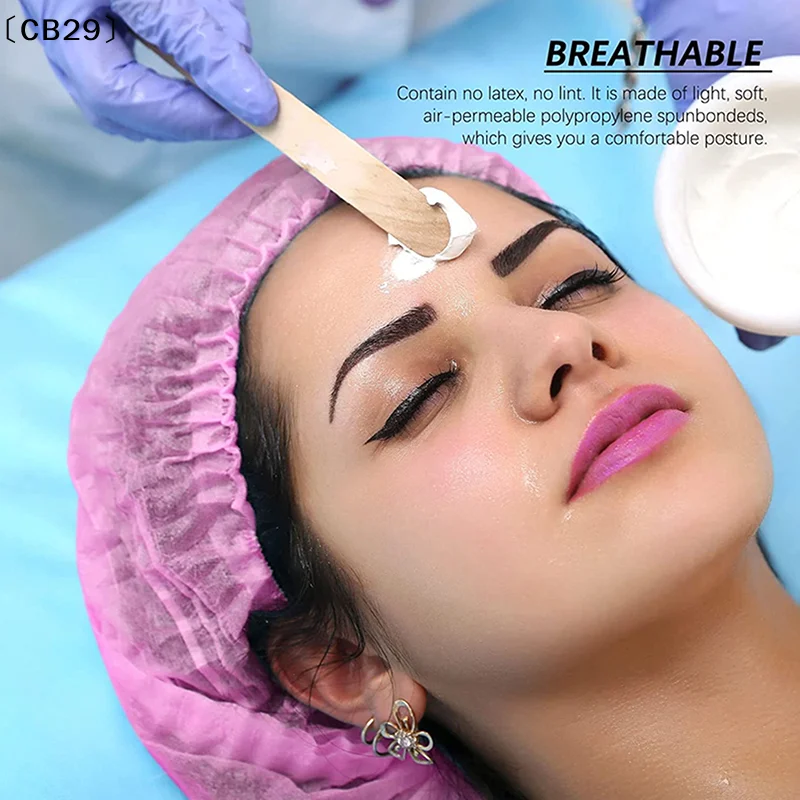 

100 шт. одноразовых сетчатых чепчиков для волос для кухни, пылезащитные, дышащие, для душа и ванны