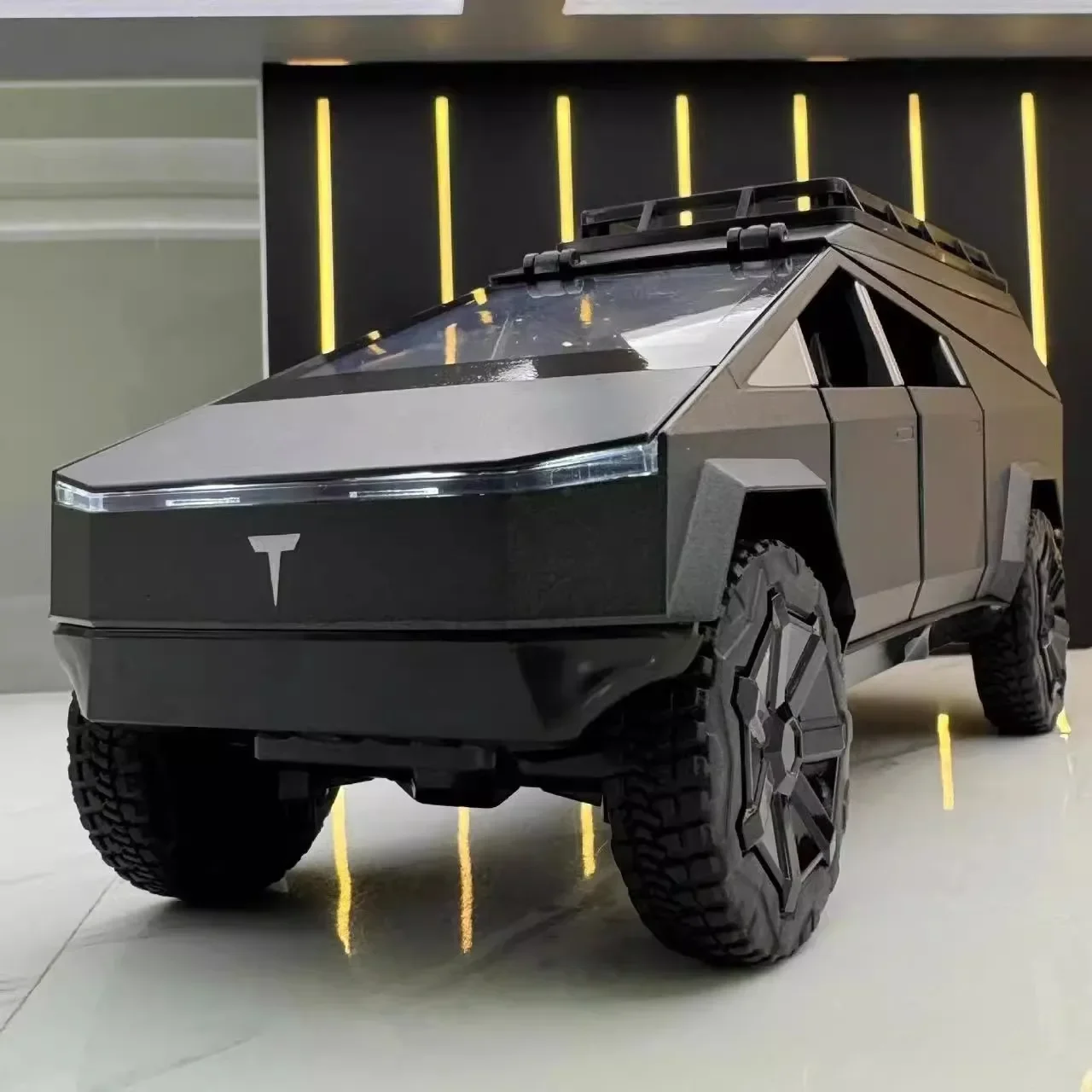 

Литая в масштабе 1:24 Tesla Cybertruck, кемпинг, RV со звуком и фотомагнитом, модель игрушечного автомобиля из сплава, детская игрушка, коллекционные предметы, подарки на день рождения, праздничный подарок