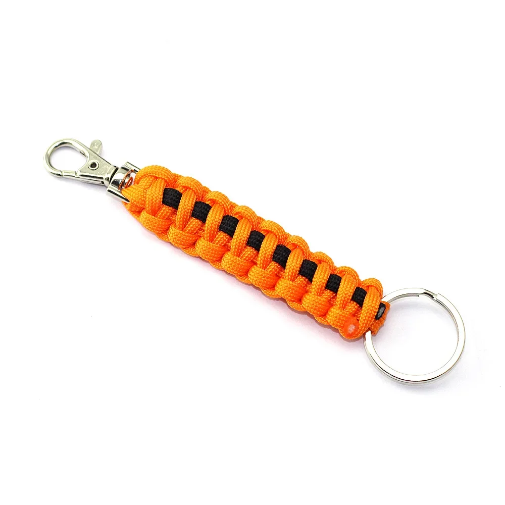 Outdoor Keychain Ring Camping Carabiner  Paracord Cord Rope Camping Survival Kit Emergency Knot Opener Keychain Tools