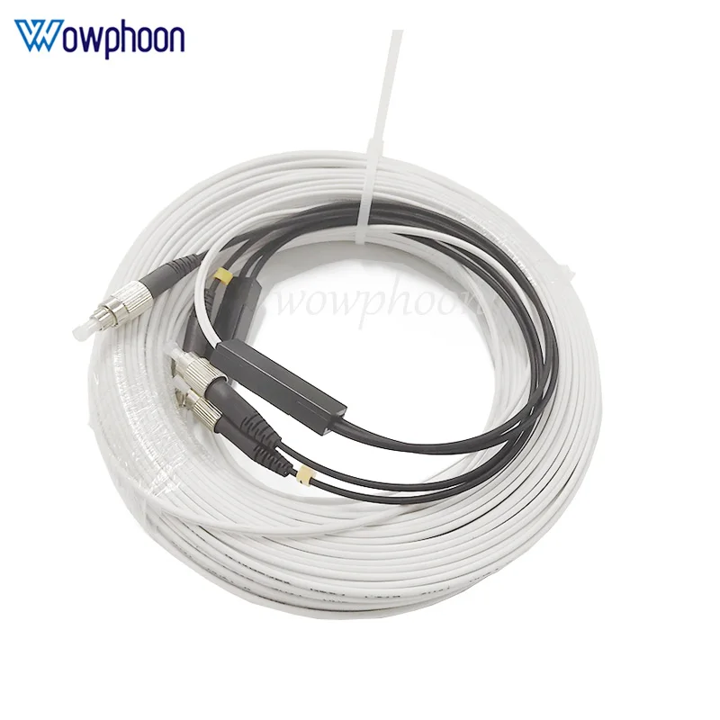 

White G657A FTTH Drop Cable 2 Steel Wire Reinforced 2 Core Indoor Patch Cord 2FC to UPC-2FC Cable for Fiber Optic Networks