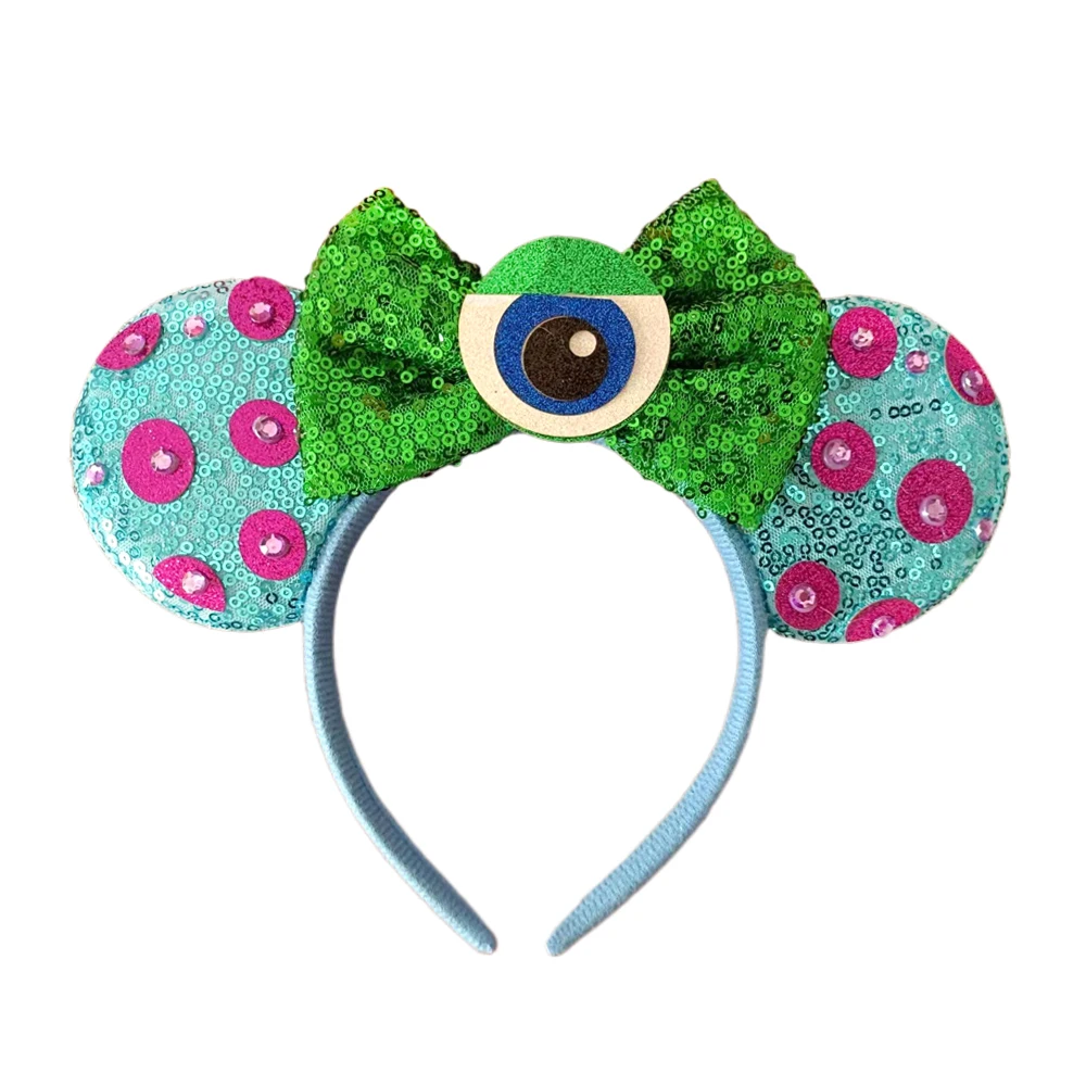 NEW Sullivan Mickey Ears Headband Monster Inc Minnie Mouse Hairband Women Cartoon Character Cosplay Hair Accessories Kids Party