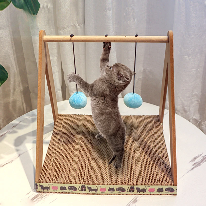 Pet supplies corrugated cat claw board lucky hanging ball claw grinder  toy claw board  nest